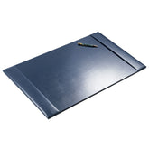 Navy Blue Bonded Leather Desk Pad, 30 x 18